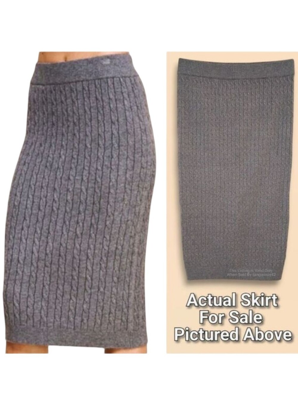 Heartloom Cable Knit Pencil Skirt Womens Medium